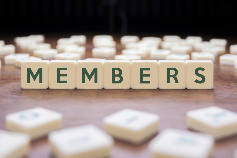 Members Word On Block Concept