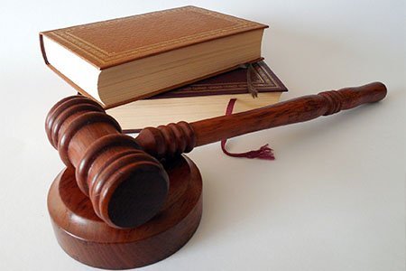 gavel and legal books