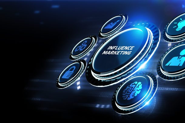 Glowing buttons depicting marketing strategy services.